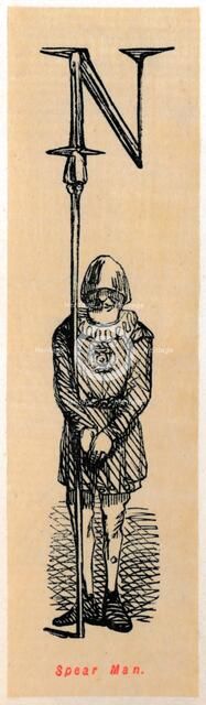 'Spear Man', . Artist: John Leech.