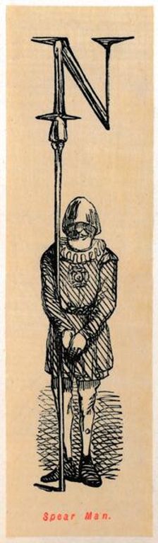 Spear Man . Artist: John Leech