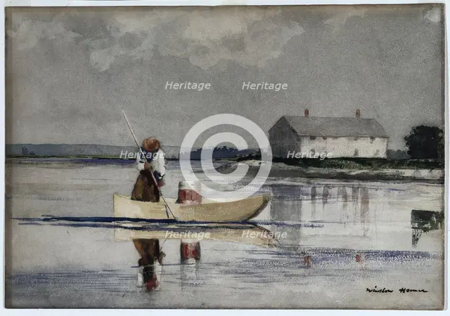 Spearing Eels, ? late 1800s. Creator: Winslow Homer (American, 1836-1910).