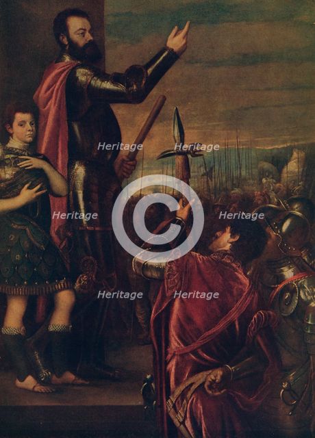 'Speech of the Marquis del Vasto', c1540, (c1934). Artist: Titian.