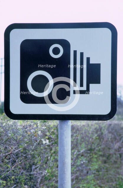 Speed Camera warning sign. Artist: Unknown.
