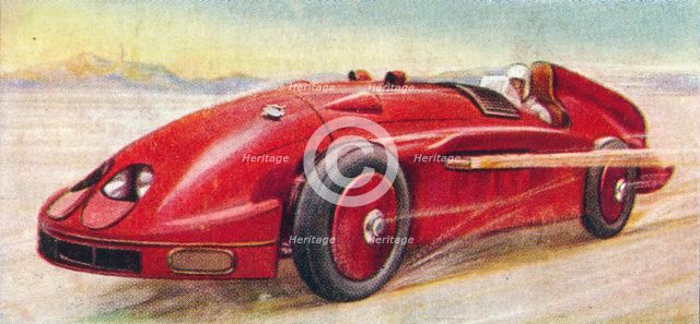 ''Speed of the Wind (Captain G. E. T. Eyston & A. Denly)', 1938. Artists: George Eyston, Unknown.