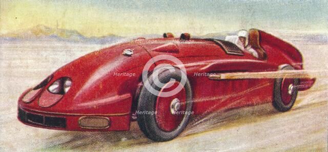 ''Speed of the Wind (Captain G. E. T. Eyston & A. Denly)', 1938. Artists: George Eyston, Unknown.