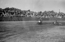 Speedway race at Lea Bridge Stadium, Leyton, London, 1928. Artist: Bill Brunell