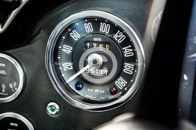 Speedometer of a 1965 Aston Martin DB5. Creator: Unknown.