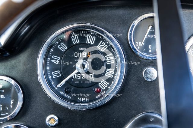 Speedometer of a 1961 Aston Martin DB4 GT SWB lightweight. Creator: Unknown.