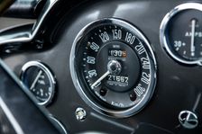 Speedometer of a 1961 Aston Martin DB4 GT previously owned by Donald Campbell. Creator: Unknown