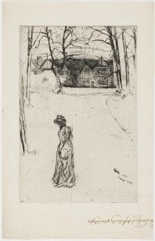 Speke Hall: The Avenue, 1870. Creator: James Abbott McNeill Whistler