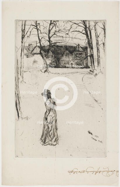 Speke Hall: The Avenue, 1870. Creator: James Abbott McNeill Whistler.