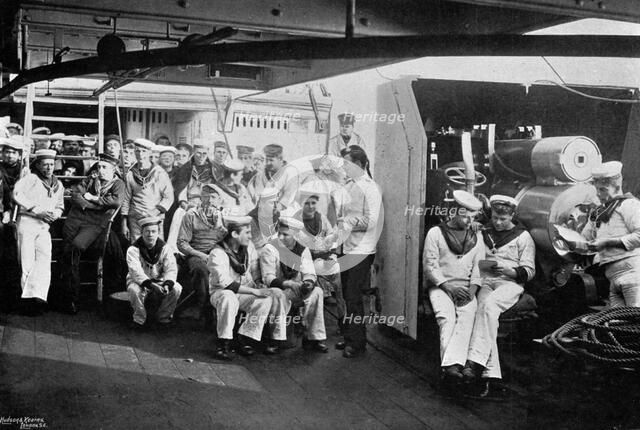 'Spell Oh!' after dinner on board the 'Blake'', 1896.Artist: Gregory & Co