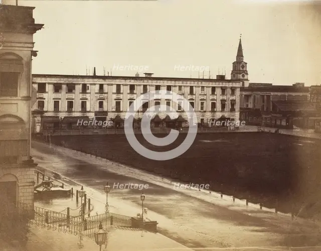[Spence's Hotel & St. John's Cathedral, Calcutta], 1858-61. Creator: John Constantine Stanley.