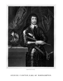 Spencer Compton, 2nd Earl of Northampton, Royalist soldier, (1827). Artist: TA Dean