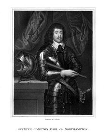 Spencer Compton, 2nd Earl of Northampton, Royalist soldier, (1827). Artist: TA Dean