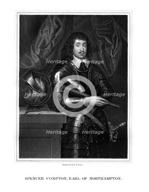 Spencer Compton, 2nd Earl of Northampton, Royalist soldier, (1827). Artist: TA Dean