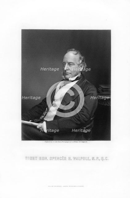 Spencer Horatio Walpole, British politician, 1881.Artist: G Cook