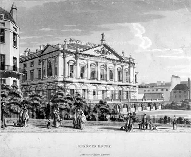 Spencer House, Westminster, London, 1800. Artist: Anon
