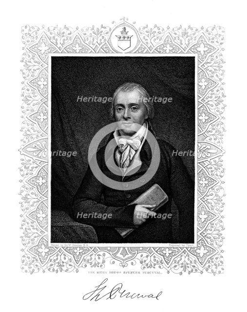 Spencer Perceval, British statesman and Prime Minister, 19th century.Artist: C Picart