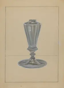 Sperm Oil Lamp, 1935/1942. Creator: John Dana