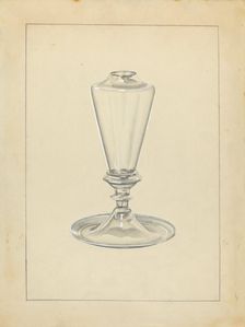 Sperm Oil Lamp, c. 1940. Creator: John Dana