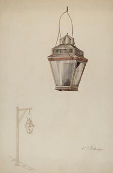 Sperm Oil Street Lamp, c. 1937. Creator: Kurt Melzer