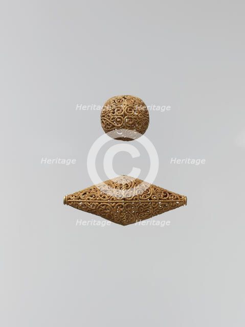 Spherical Bead, Egypt or Syria, 11th century. Creator: Unknown.