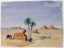 Sphinx and Pyramids, Giza II 1820-1876. Artist: George Sand