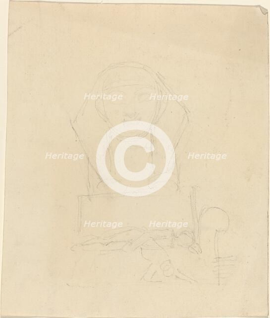 Sphinx with Reclining Figures in Foreground. Creator: John Flaxman.