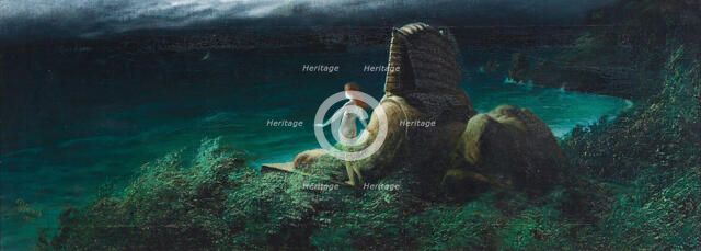 Sphinx with Undine, 1902. Creator: Diefenbach, Karl Wilhelm (1851-1913).