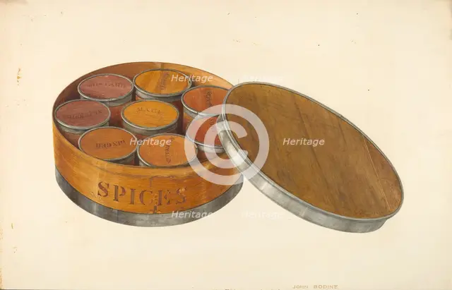 Spice Box, c. 1938. Creator: John Bodine.