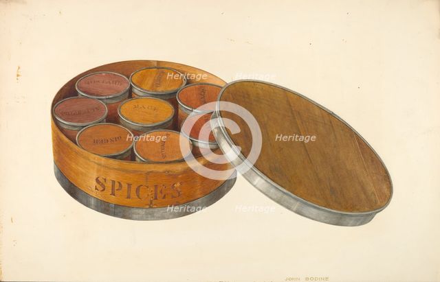 Spice Box, c. 1938. Creator: John Bodine.