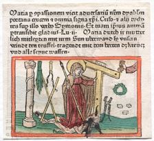 Spiegel Menslicher Behaltnis: The Virgin Mary Overcoming a Devil, 1400s. Creator: Unknown