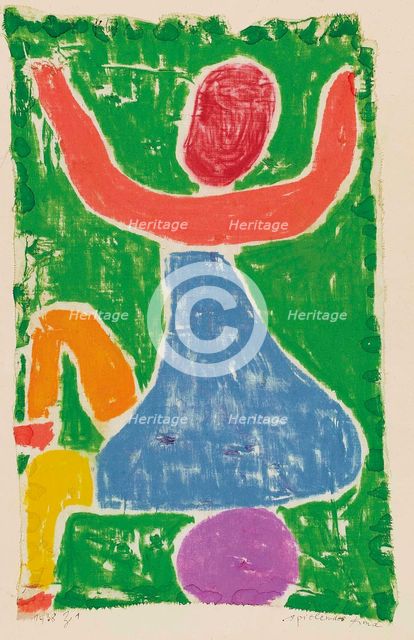 Spielendes Kind (Child playing), 1938. Creator: Klee, Paul (1879-1940).