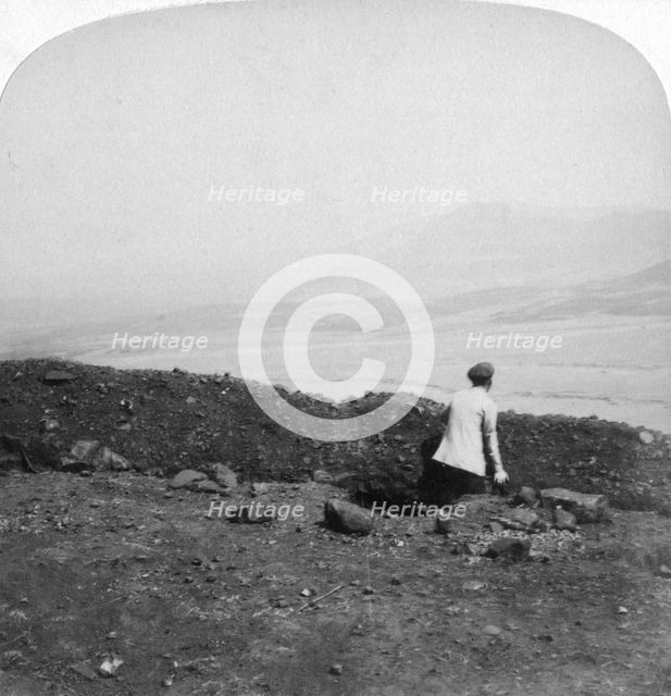 Spion Kop, from a Boer trench on Krantz Kloot, South Africa, 1901. Artist: Underwood & Underwood