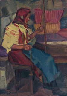 Spinner from Morký Háj, around 1934. Creator: Gustav Mally