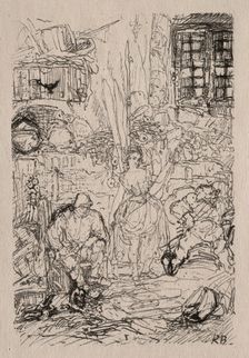 Spinner's Interior. Creator: Rodolphe Bresdin (French, 1822-1885)
