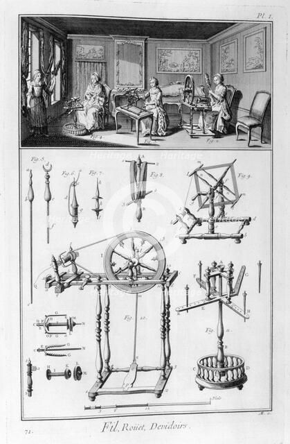 Spinnin wheel, 1751-1777. Artist: Unknown