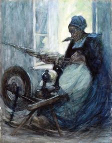 Spinning, 1913. Creator: Maud Winifred Sherwood