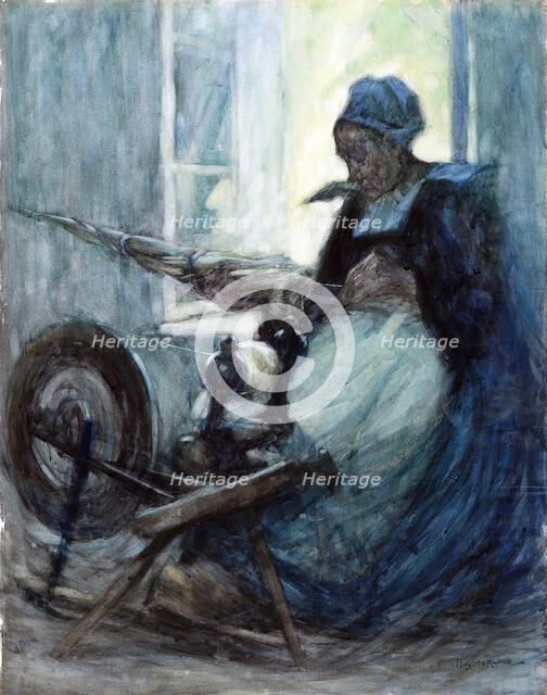 Spinning, 1913. Creator: Maud Winifred Sherwood.