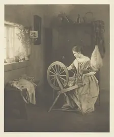 Spinning, c. 1898. Creator: Emilie V. Clarkson