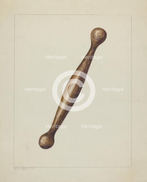 Spinning Stick, c. 1938. Creator: Maud M Holme.