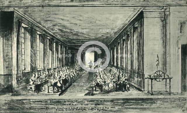Spinning room, c1776, (1943). Creator: Gabriel de Saint-Aubin.