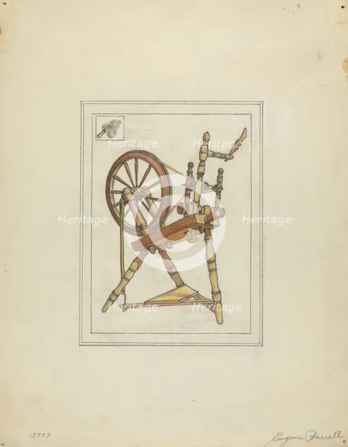 Spinning Wheel, 1935/1942. Creator: Eugene Barrell.