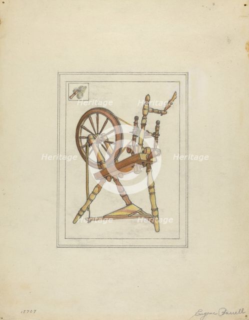 Spinning Wheel, 1935/1942. Creator: Eugene Barrell.