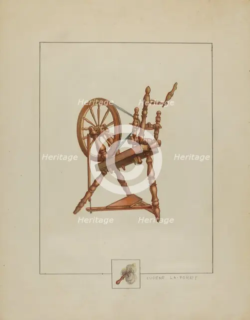 Spinning Wheel, 1935/1942. Creator: Eugene La Foret.