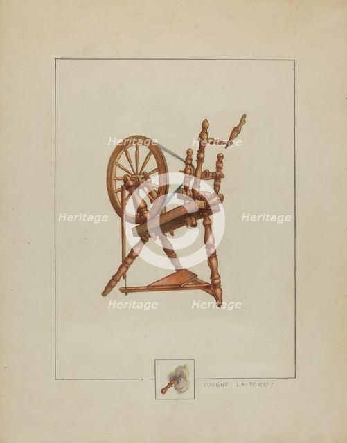 Spinning Wheel, 1935/1942. Creator: Eugene La Foret.