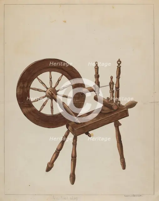 Spinning Wheel, 1935/1942. Creator: Ludmilla Calderon.