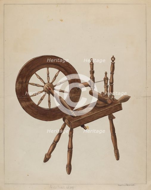 Spinning Wheel, 1935/1942. Creator: Ludmilla Calderon.