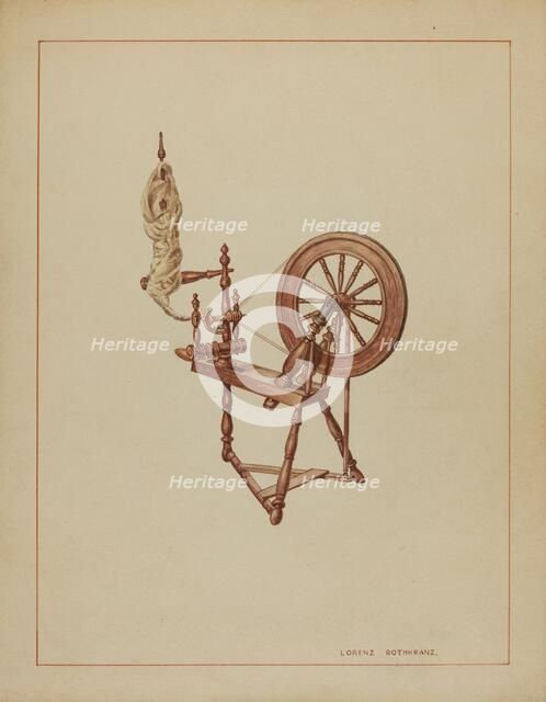 Spinning Wheel, 1935/1942. Creator: Lorenz Rothkrantz.