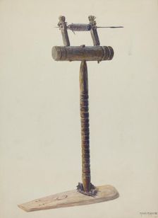 Spinning Wheel, c. 1938. Creator: Maud M Holme