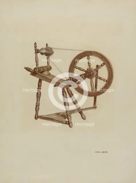 Spinning Wheel, c. 1939. Creator: Virgil A. Liberto.